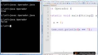 Universidade XTI - JAVA - 015 - Operadores de Comparação