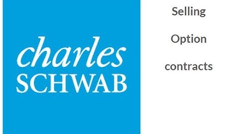How to SELL a put and call option on Schwab (Example)