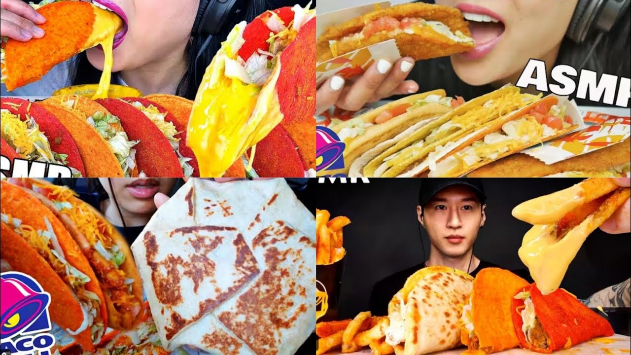 ASMR Taco BELL 🌮 || MUKBANG COMPILATION - YouTube