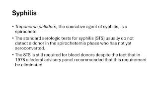 Transfusion Transmitted Diseases
