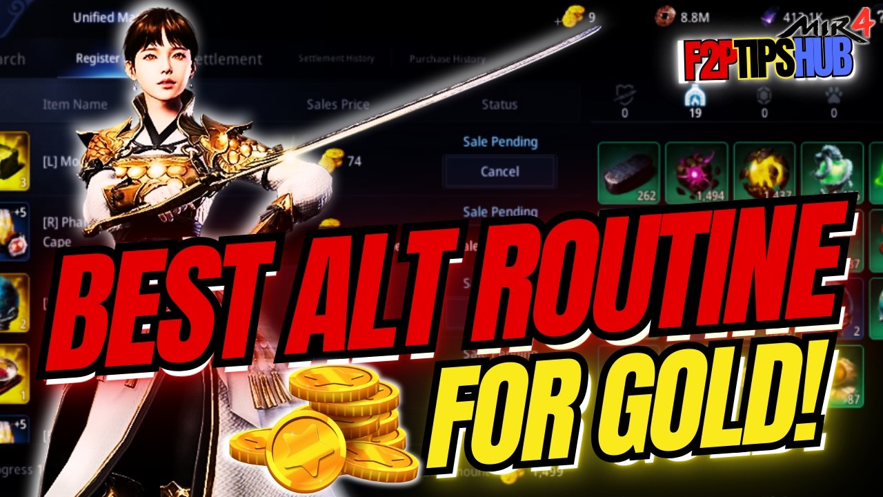 MIR4 BEST ALT ACCOUNT ROUTINE for GOLD! | Skill Tome Summon Profit Guide (F2P)