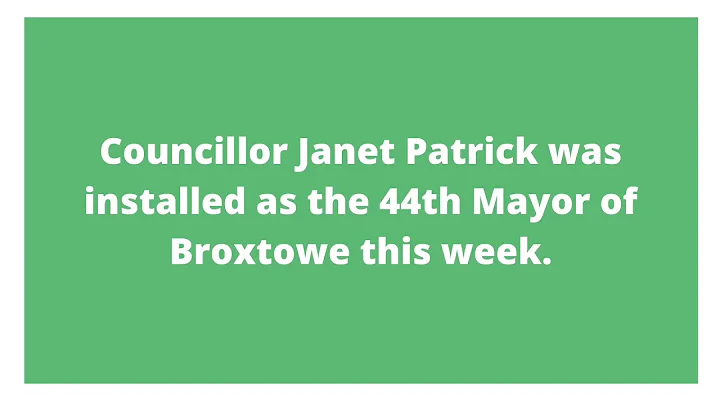 Meet the new Mayor for 2020/21 - Councillor Janet Patrick