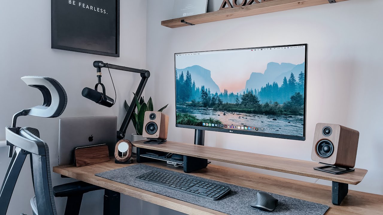 My Custom Wooden Standing Desk Setup Tour (2021)