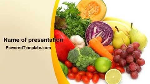 Fruits and Vegetables PowerPoint Template by PoweredTemplate.com