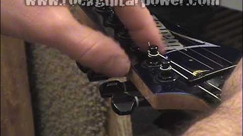 How To Change Guitar Strings on a Floyd Rose bridge Part 3 of 4