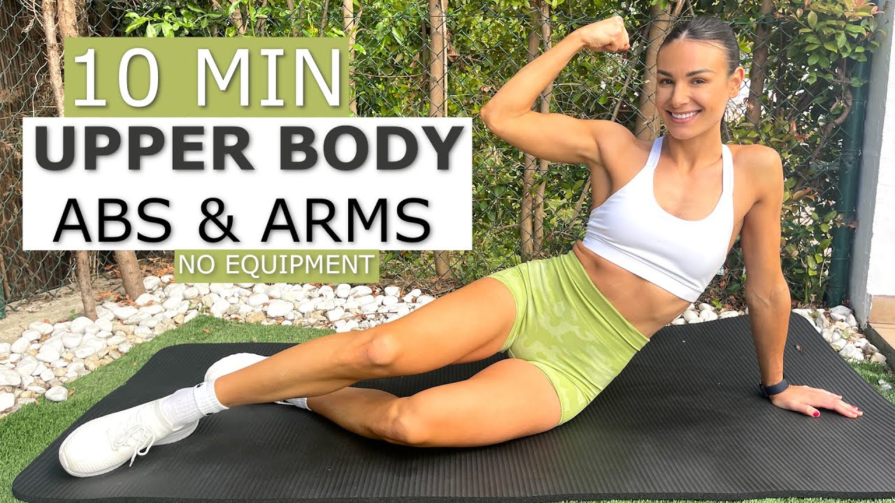 Quick Toned Upper Body and Abs Workout, 10 Minute AtHome Routine No
