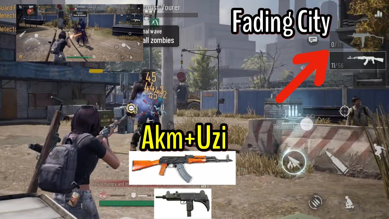 Fading City Trying guns Akm-Uzi|New Survival game  frome NetEase