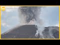 Hikers flee erupting volcano