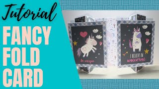 FANCY FOLD CARD  TUTORIAL DE SCRAPBOOK