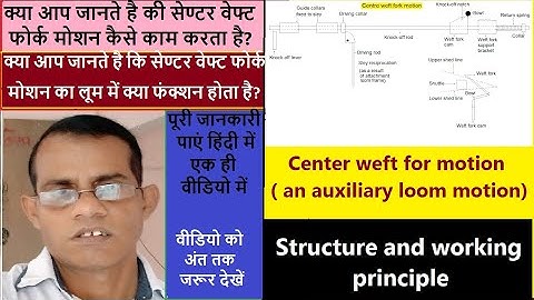 Center weft fork motion l Structure and working principle l Objective of center weft fork motion