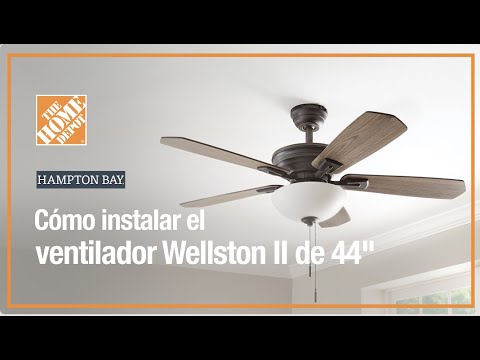 Cómo instalar ventilador de techo Vaurgas Hampton Bay, Ventilación y  calefacción