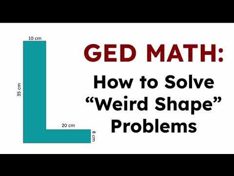 "Weird Shape" Area & Perimeter GED Math Problems - YouTube