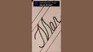 Say my name -- Max!  Beautiful Cursive Writing #calligraphy #lettering #easy #erincondren #curso