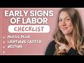 Labor Signs Checklist (5 Potential + 1 Certain)