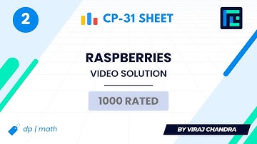 #2 Raspberries | Video Solution | 1000 Rated | TLE CP-31 Sheet | Best Codeforces Problems
