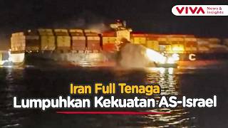 Ledakan Besar Iran Bombardir Kapal Asisrael Pakai Rudal