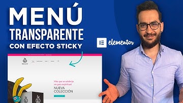 Cabecera/menú transparente con efecto sticky en scroll vertical - Elementor