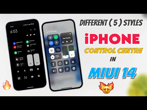 iPhone control centre in MIUI 14 🔥 | Different 5 Styles iPhone Control Centre In Miui 14 - 16 ✅