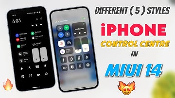 iPhone control centre in MIUI 14 🔥 | Different 5 Styles iPhone Control Centre In Miui 14 - 16 ✅