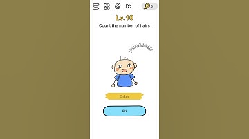 Brain Out : Level 16 ( Count the number of hairs )