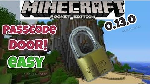 [MCPE 0.13.0] How To Make A PassCode Door!! (Easy)