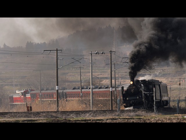 鉄 SLしあわせの風ふくしま】C57-180 会津若松〜郡山試運転 JR EAST steam