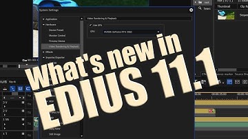 Whats New In EDIUS 11.1