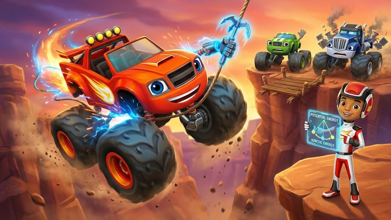 Blaze and the Monster Machines FULL Episode | Pendulum Bridge Rescue with Potential & Kinetic