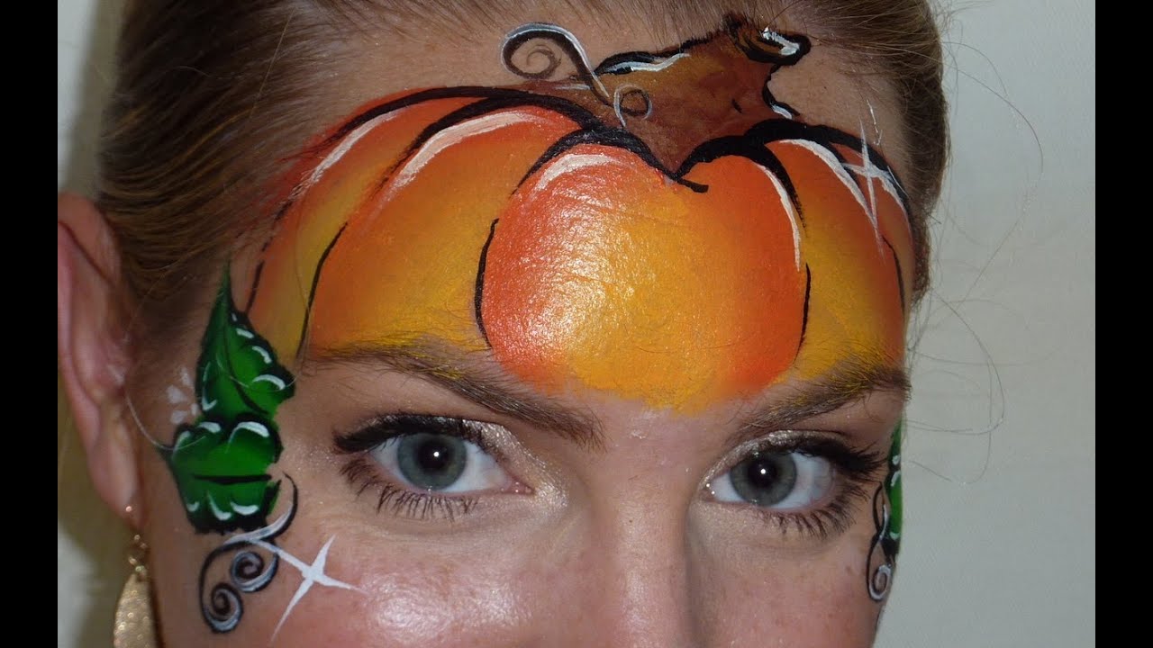 Easy kids pumpkin face paint ideas