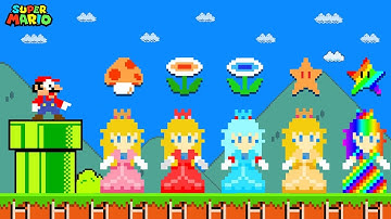 Super Mario Bros. but there are MORE Custom Flowers | Game Animation