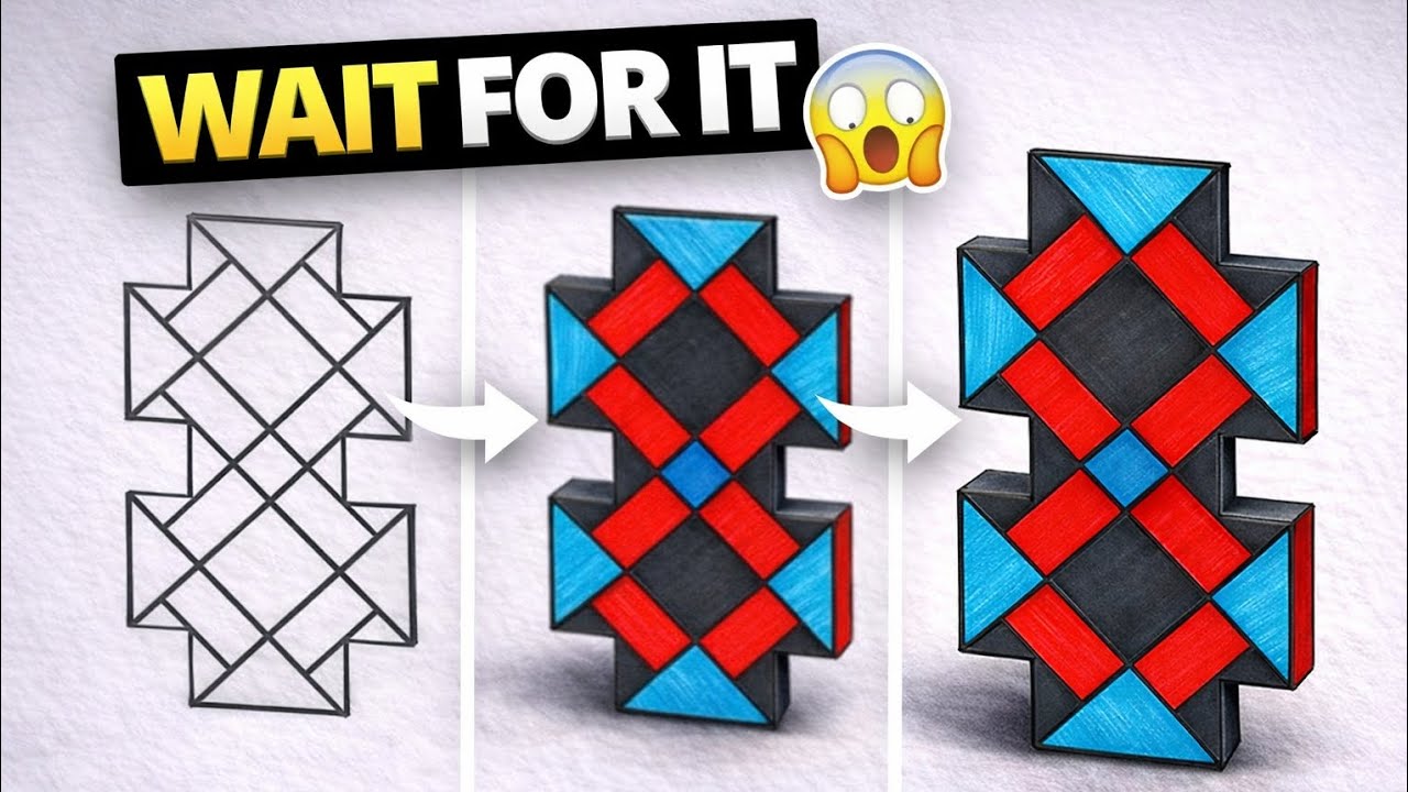 This Impossible 3D Geometry Looks Fake 😱 | Optical Illusion Drawing on Paper