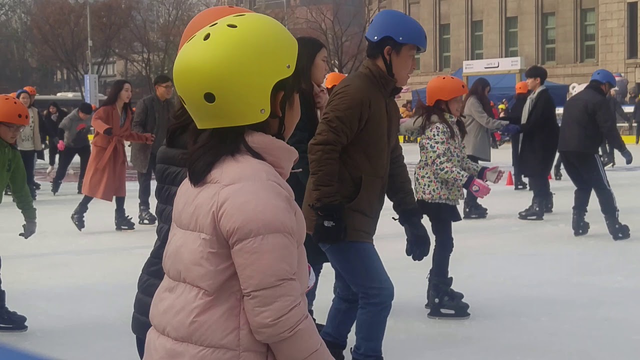 Ice Skating, City Hall, Seoul, South Korea