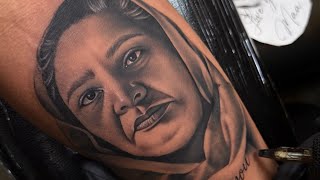 Realistic Portrait Tattoo of Client’s Mother | Process & Final Reveal