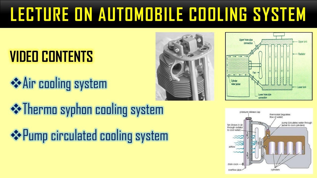 Lecture on automobile cooling systemAir and water cooling systems