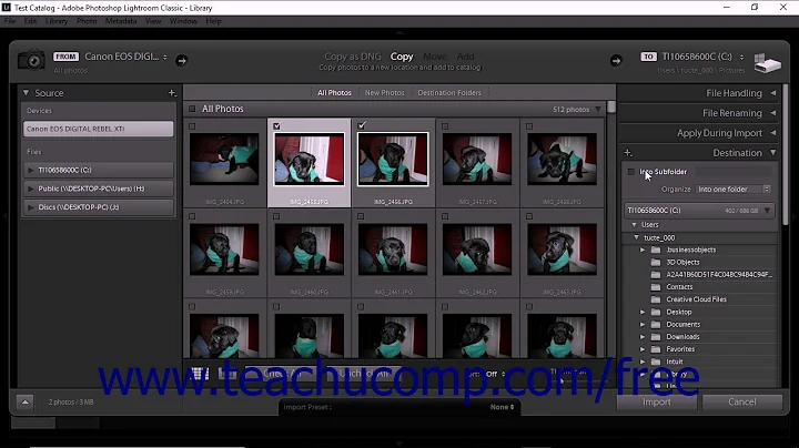 Lightroom Classic CC Tutorial Importing Photos from Cameras or Card Readers Adobe Training