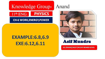 Class 11 Eng. Med. - Physics : Chapter : 6 - Work , Energy and Power