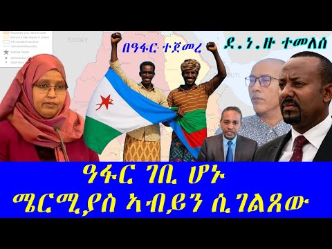 ዓፋር ገቢ ሆኑ ሜርሚያስ ኣብይን ሲገልጸው ደ ነ ዙ ተመለሰ
