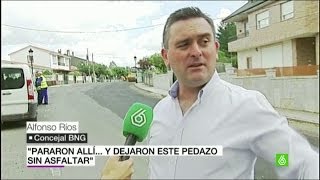 Un concejal del BNG denuncia que asfaltan el pueblo entero menos la zona de su casa