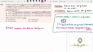 104. GATE-2017-DBMS(Safe Query) Question and it