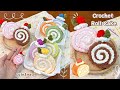 How to crochet roll cake  beginner crochet tutorial l crochet cute keychain l monua diy