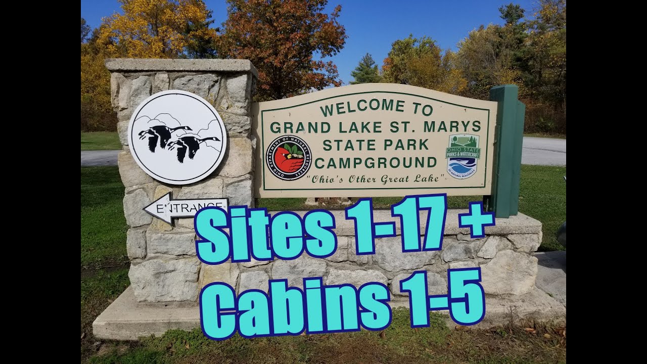 Grand Lake St. Marys State Park Campground Sites 117 + Cabins 15