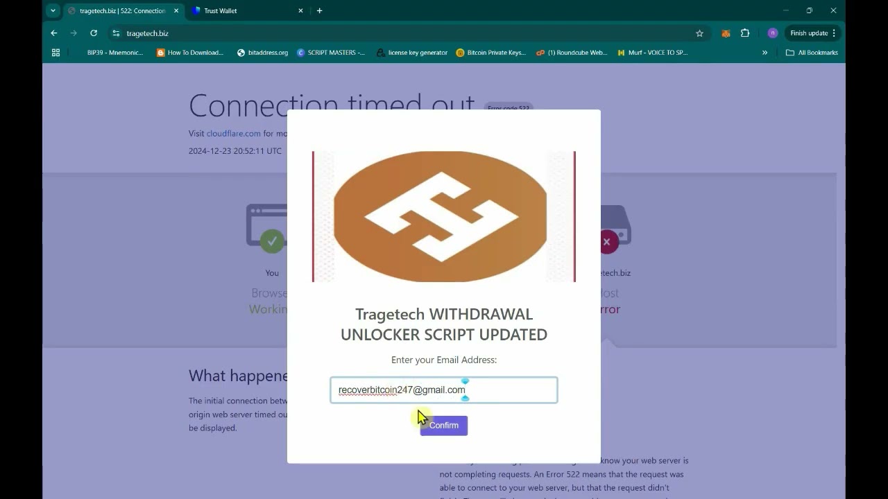 How can I withdraw my money from TrageTech exit scam platform