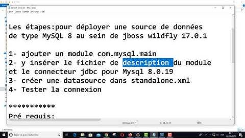 Démo 6-3 Déployer une datasource dans WildFly 17