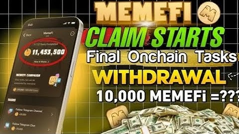 MEMEFI Airdrop Criteria Minimum Level ? | MEMEFI Claim Airdrop | MEMEFI Coin Withdraw in Bank