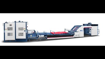 Automatic high speed flute laminator machine inspection by overseas customer 