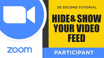 Hide & show your Video feed – Participant Zoom Tutorial #1