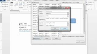 Building Blocks in Word 2013 Word 2013 Tutorial Using Building Blocks Microsoft Training Lesson 14 1