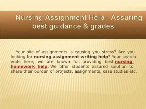 Nursing Assignment Help - Assuring best guidance & grades