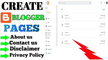 How to Create About us, Contact us, Privacy Policy & Disclaimer Pages in Blogger | BlogPagesBanaiye🔥