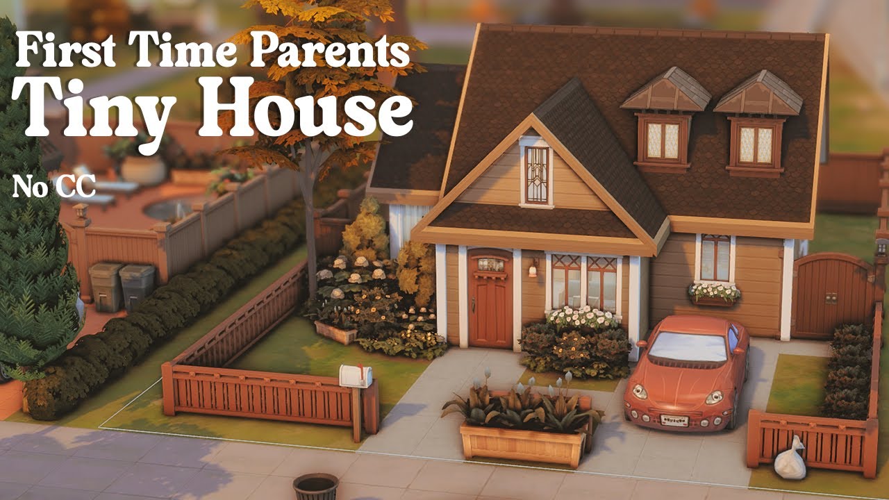 First Time Parents Tiny House 🍼 The Sims 4 ASMR Speed Build